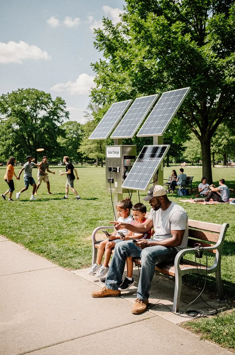Community solar project showcasing local innovation and collaboration.
