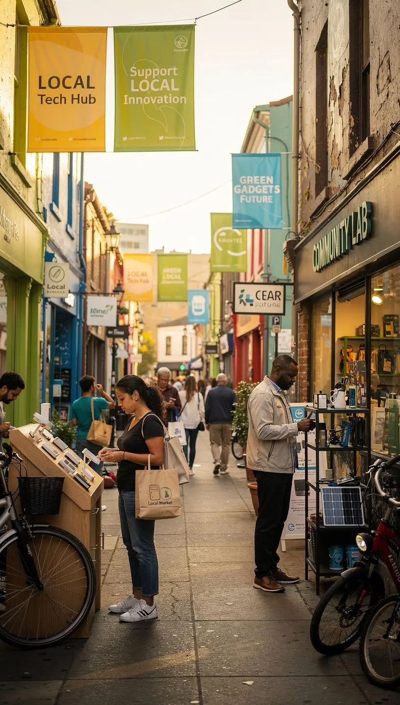 Smart waste management technology in urban settings.