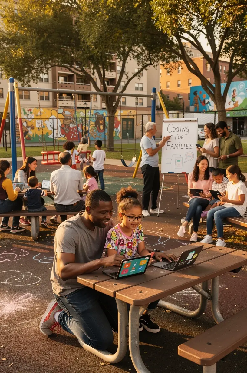 Urban green spaces enhanced by innovative technology