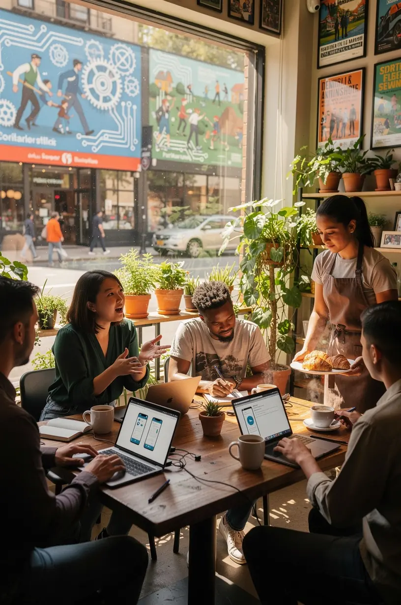 Professional business solutions illustration